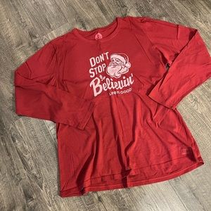Life is Good Christmas Tee Sz XXL